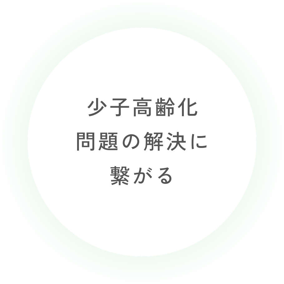 少子高齢化問題の解決に繋がる